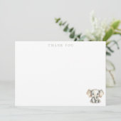 Elephant Little Peanut Baby Shower サンキューカード (スタンド正面)