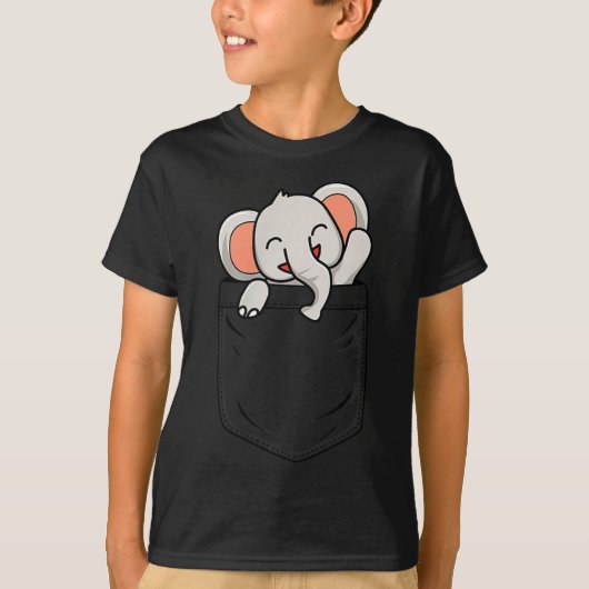 Elephant Lovers Cute Funny Elephant In Cket  Tシャツ (正面)