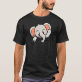Elephant Lovers Cute Funny Elephant In Cket  Tシャツ (正面)