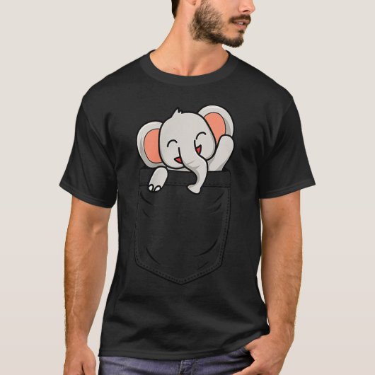 Elephant Lovers Cute Funny Elephant In Cket Tシャツ (正面)