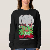 Elephant Loving Kindness Empowers Meditation Kindn スウェットシャツ (正面)
