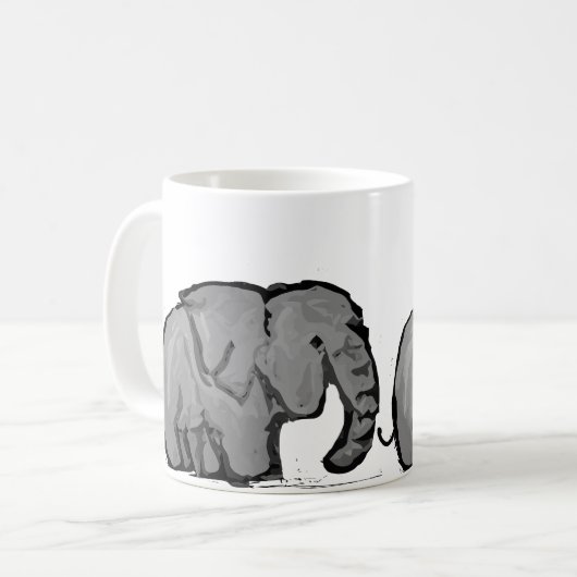 Elephant March コーヒーマグカップ (正面左)