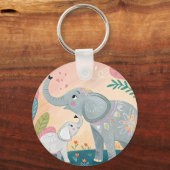 Elephant Mom and Baby キーホルダー (裏面)