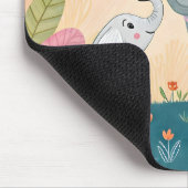 Elephant Mom and Baby マウスパッド (コーナー)