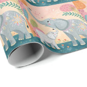 Elephant Mom and Baby ラッピングペーパー (ロールコーナー)