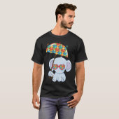 Elephant Mom Autism Child Awareness Choose Kindnes Tシャツ (正面フル)