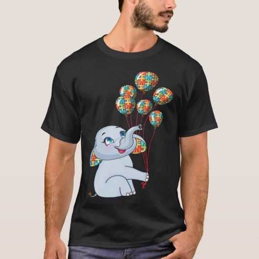 Elephant Mom Autism Child Awareness Choose Kindnes Tシャツ (正面)