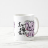 elephant mugs purple cute コーヒーマグカップ (正面右)