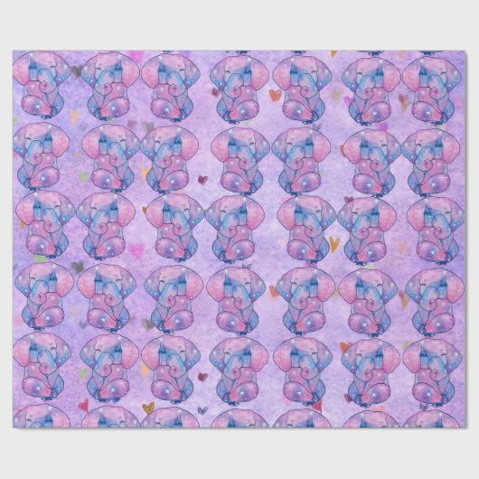 Elephant named Acorn ラッピングペーパー (フラット)