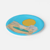 Elephant Nature Scene Birthday Party Paper Paper ペーパープレート (アングル)