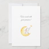 Elephant on Moon Baby Shower Invitation 招待状 (裏面)