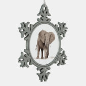elephant ornament スノーフレークピューターオーナメント (左)