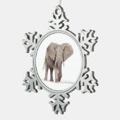 elephant ornament スノーフレークピューターオーナメント (右)