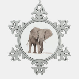 elephant ornament スノーフレークピューターオーナメント