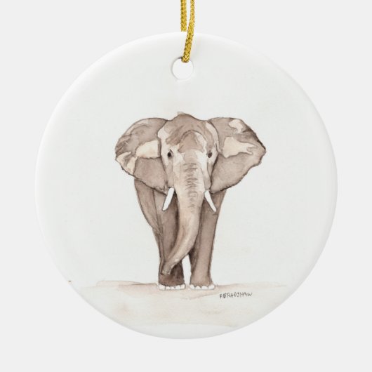 elephant ornament セラミックオーナメント (正面)