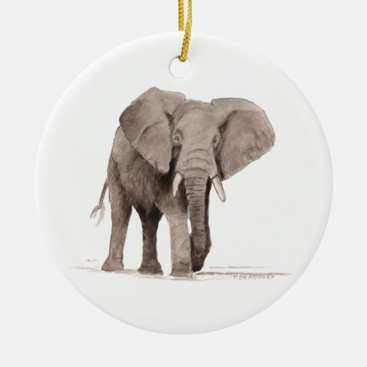 elephant ornament セラミックオーナメント (正面)