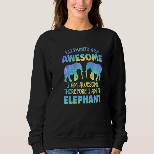 Elephant Outfit for Elephant Lovers Apparel Women スウェットシャツ (正面)