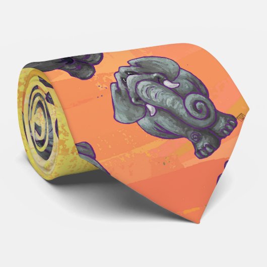 Elephant Patterns ネクタイ (ロール)