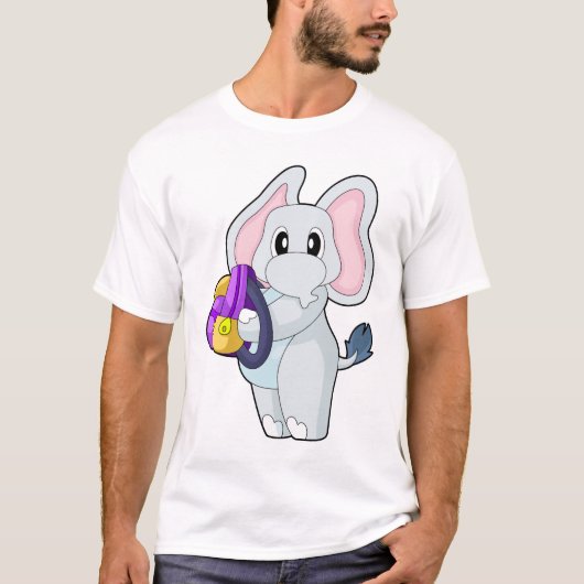Elephant Pupil Backpack School Tシャツ (正面)