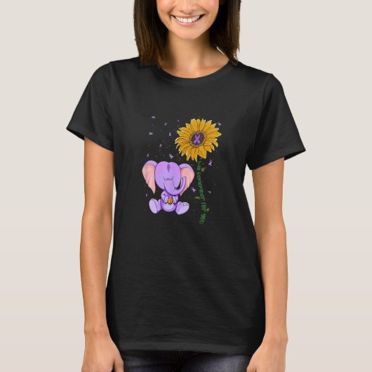 Elephant Purple I ll Remember For You Alzheimer s  Tシャツ (正面)