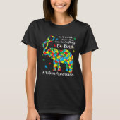 Elephant Puzzle Piece Autism Awareness Month For K Tシャツ (正面)