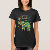 Elephant Puzzle What Makes You Different Autism Aw Tシャツ (正面)
