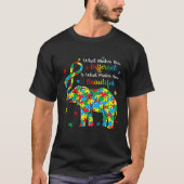 Elephant Puzzle What Makes You Different Autism Aw Tシャツ (正面)