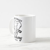 Elephant Quote, Elephant Lover, Elephant Zoo Anima コーヒーマグカップ (正面左)