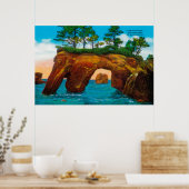 Elephant Rock on Washington Coast ポスター (キッチン)
