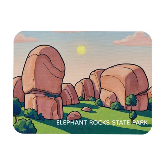 Elephant Rocks State Park Missouri Travel マグネット (横)