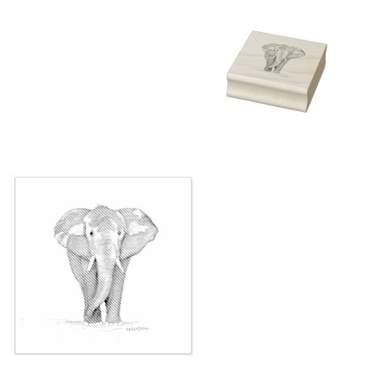 elephant rubber stamp ラバースタンプ (押印)