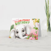 Elephant Safari Birthday カード (正面)