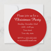 Elephant Santa Christmas Party print invitation 招待状 (裏面)