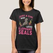 Elephant Seal Fish  Just A Girl Who Loves Elephant Tシャツ (正面)