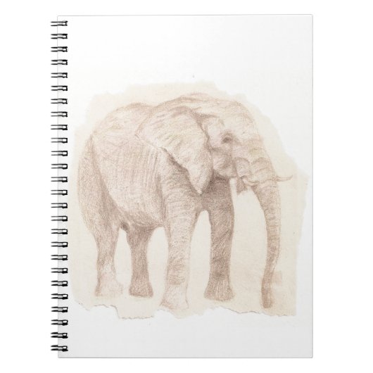 Elephant Sketch Art ノートブック (正面)