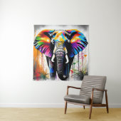 Elephant Theme Party Photo Backdrop タペストリー (インサイチュ)