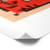 Elephant Three Elephants Vintage Matchbox Label ポスター (角)