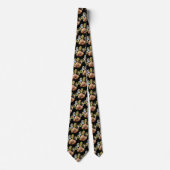Elephant Tug of War Footprint Neck Tie ネクタイ (正面)