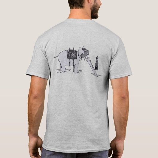 Elephant Upgrade men gray T-shirt back Tシャツ (裏面)