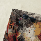 Elephant Urban Street Art Portrait ビーチタオル (インサイチュ)