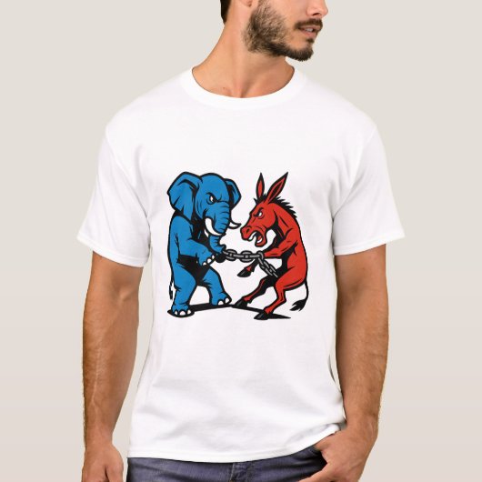 Elephant vs Donkey Graphic Tシャツ (正面)
