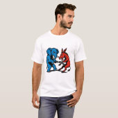 Elephant vs Donkey Graphic Tシャツ (正面フル)