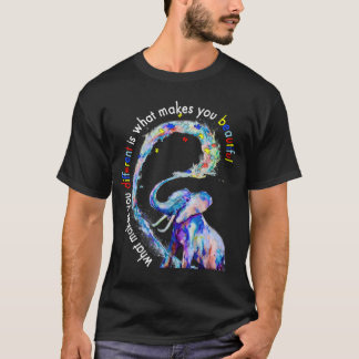 Elephant What Makes You Different Autism Awareness Tシャツ
