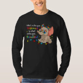Elephant What Makes You Different Autism Awareness Tシャツ (正面)