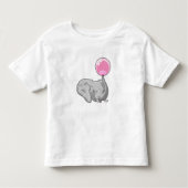 Elephant with Balloon トドラーTシャツ (正面)