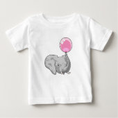 Elephant with Balloon ベビーTシャツ (正面)