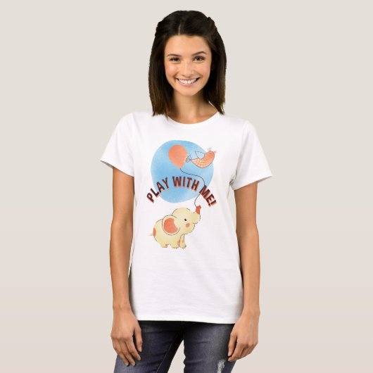 elephant with balloon tシャツ (正面フル)