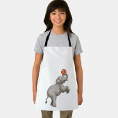 Elephant with Basketball エプロン (インサイチュ)