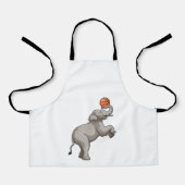 Elephant with Basketball エプロン (正面)