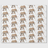 Elephant with cupcakes XL gift wrap ラッピングペーパー (フラット)